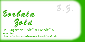 borbala zold business card